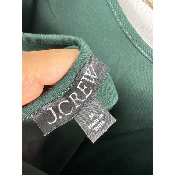 J.Crew Pleated ballet dress in‎ stretch cotton blend preppy sheer green sz M - Picture 2 of 9